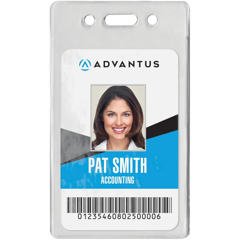 Advantus Proximity Card Vertical Badge Holders, 3 3/8" H x 2 3/8" W, Clear, Pack of 50 - Image 5